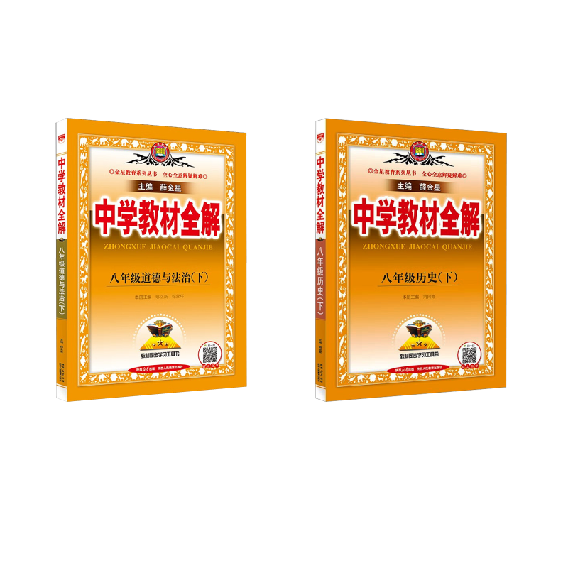  暂(线上用)AJ课标道德与法治+历史8下(人教版)/中学教材全解 