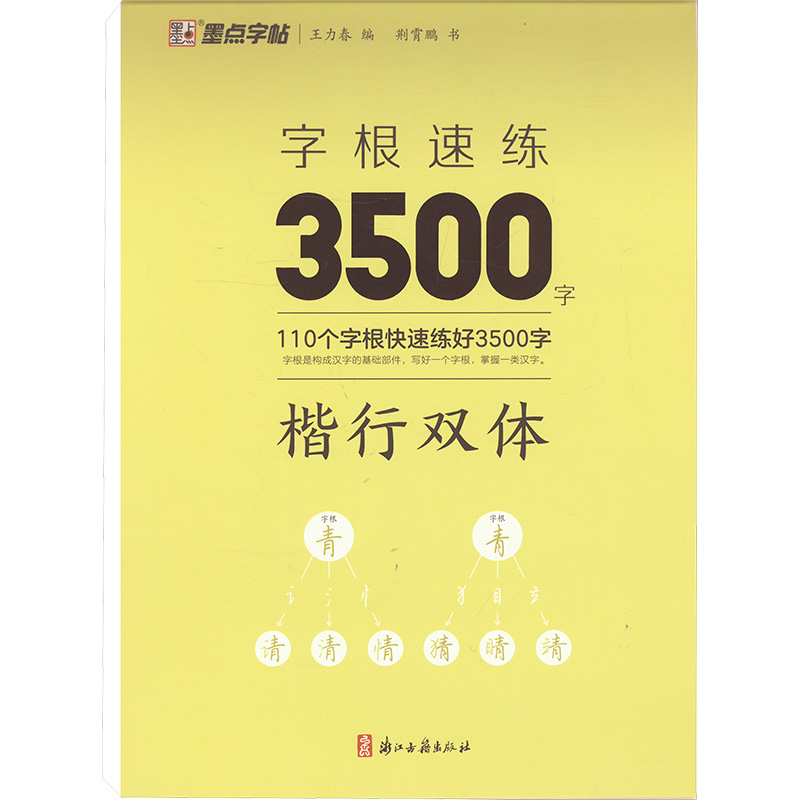  墨点字帖 字根速练3500字 楷行双体 